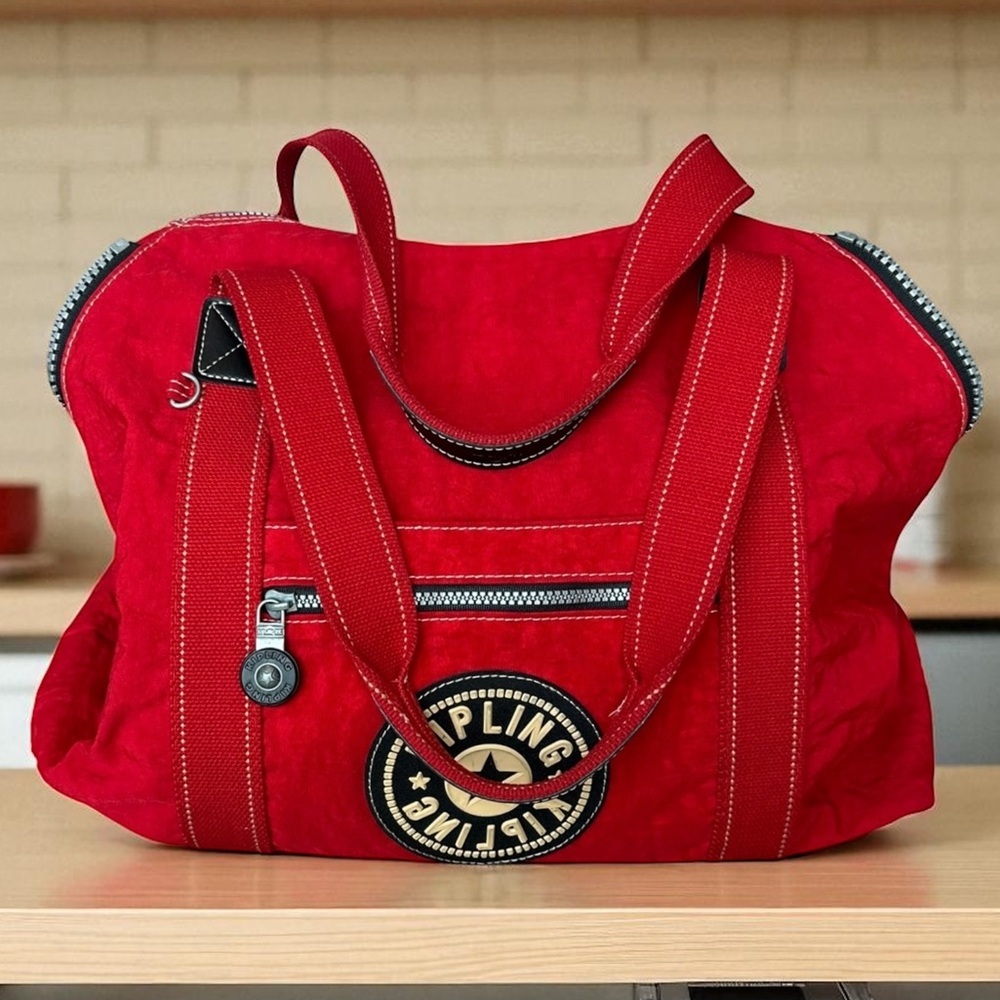 Kipling Red Tote Weekender Bag